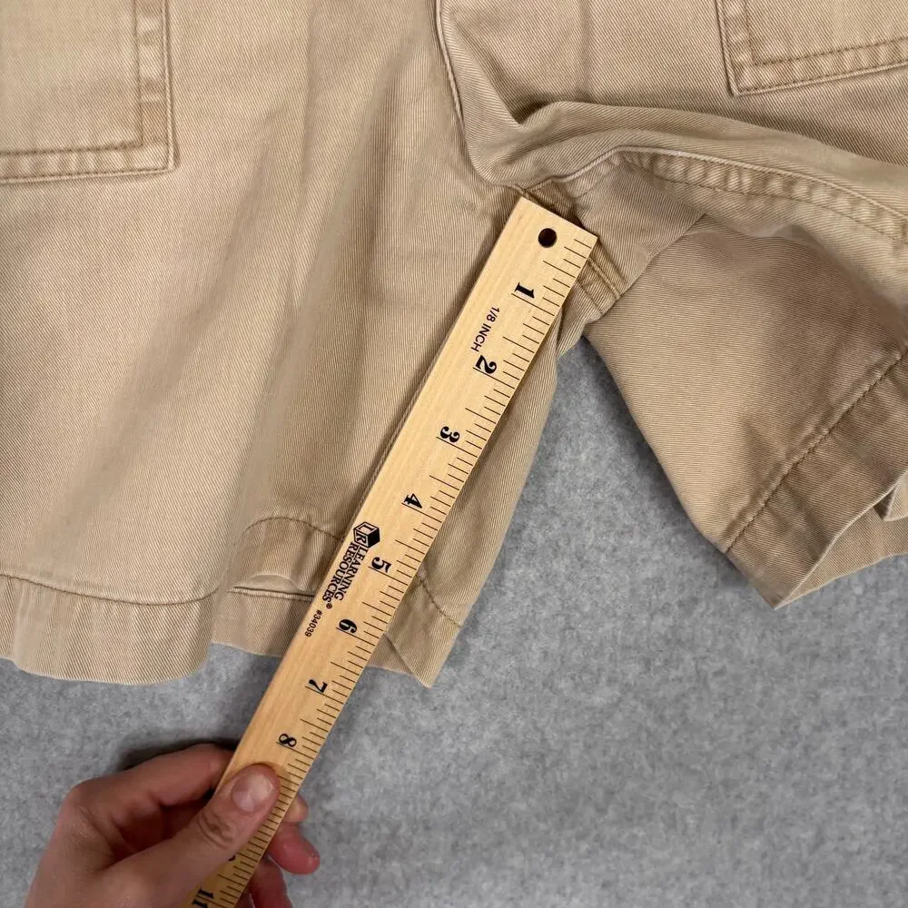 Jones New York Short 6 Tan Utility Chino 100% Cotton Khaki Hiking Casual GORP‎